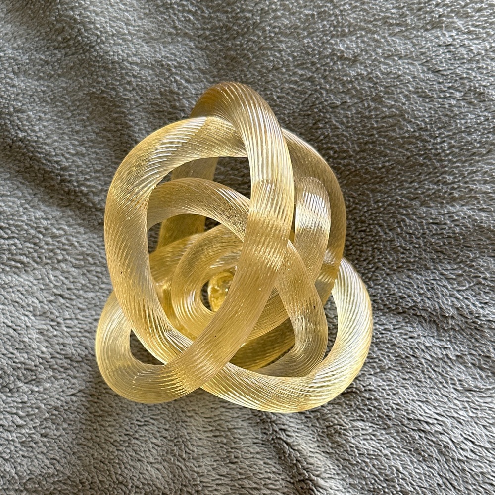 Z Gallerie Hand-blown Textured Golden Glass Knot